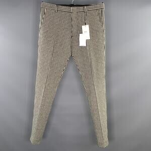 AMI by ALEXANDRE MATTIUSSI Size 34 Black White Wool Houndstooth Dress Pants